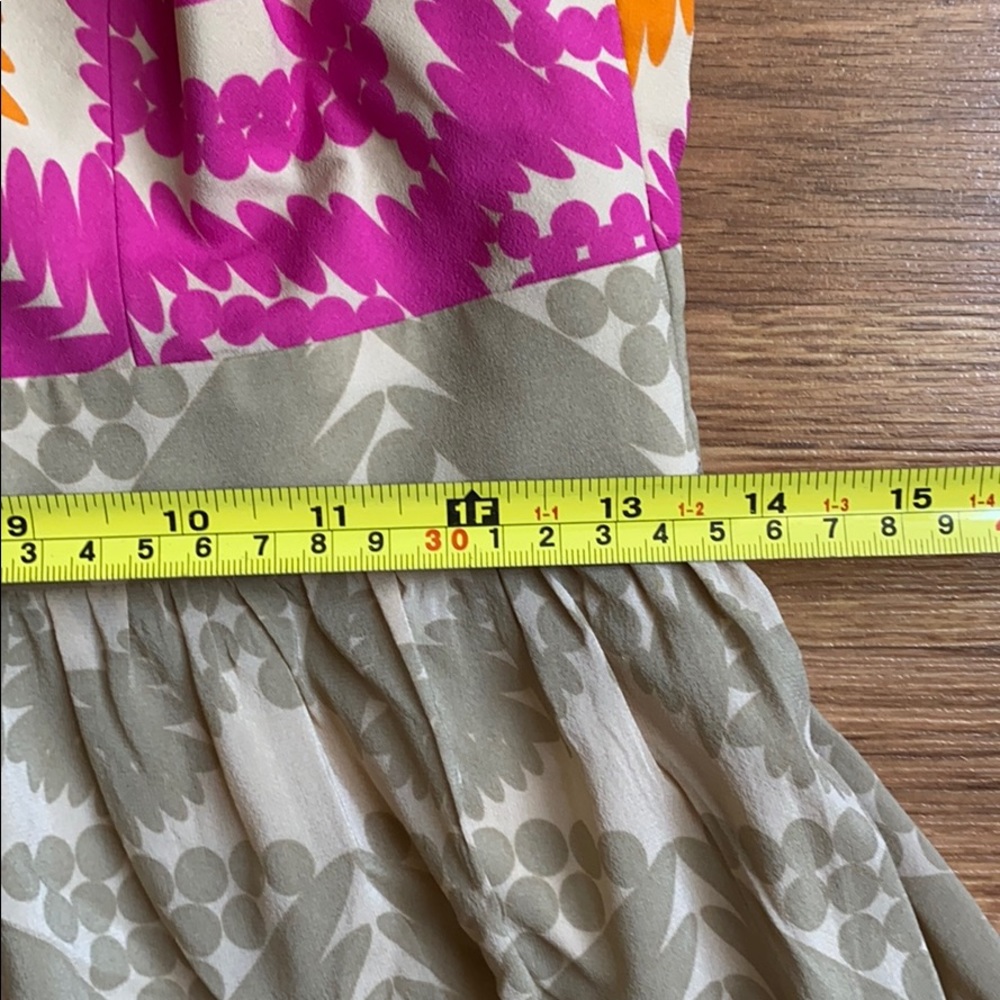 Trina Turk EUC Gypsum cut out silk orange/hot pink dress, size 6 - Picture 14 of 15